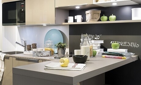 Thekenlösung für einen Essplatz für Zwei Thekenlösung für einen Essplatz für Zwei